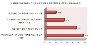 섬유중기 10곳 중 3곳 “TPP 타결 부정적 영향”                                                                                                                                                           