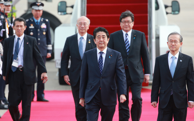 [포토] 아베 신조 일본 총리 방한
