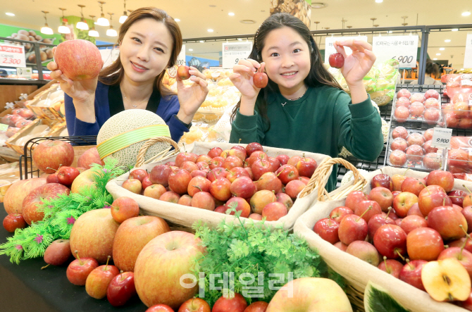 [포토]사과가 한입에 쏙! '미니사과' 맛보세요!