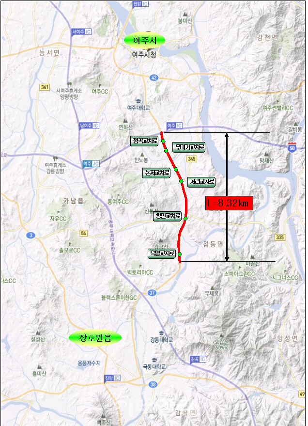 여주IC~장호원 8.32km, 9일 2→4차로 확장 개통