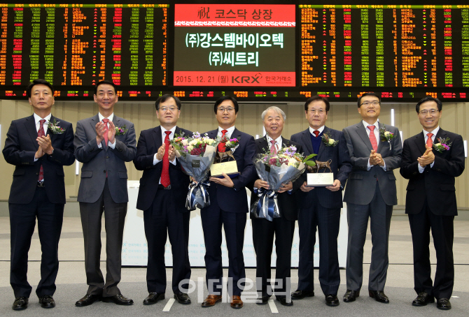 [포토](주)강스템바이오텍 및 (주)씨트리 코스닥시장 신규상장기념식