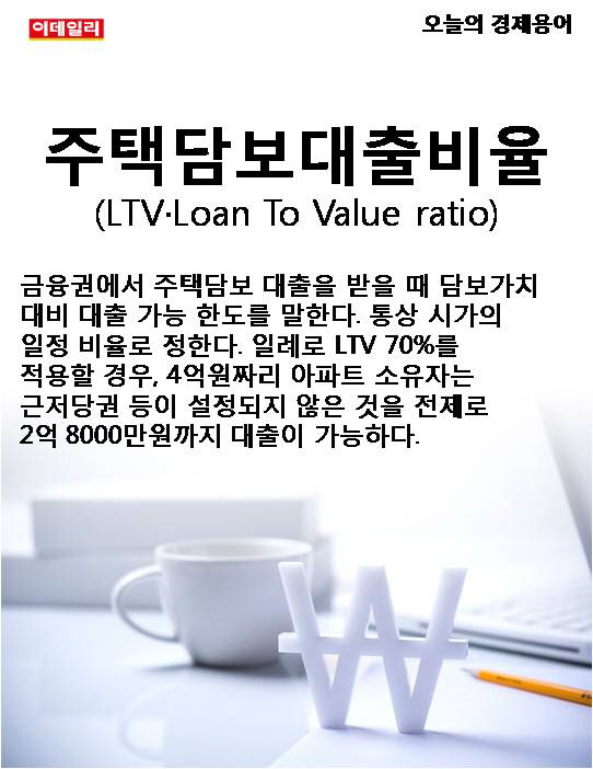 [카드뉴스] 오늘의 경제용어 - 주택담보대출비율(LTV)