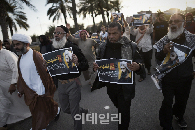 [포토]사우디 시아파 처형에 바레인서 항의 시위
