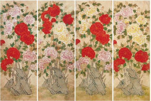 [e갤러리] 정초 '행운만발' 기원하며…작자미상 '모란도'