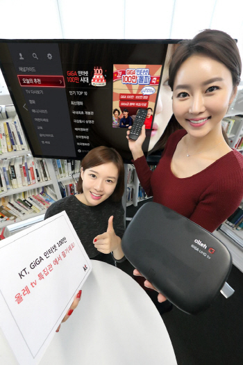 기가 인터넷 100만 돌파 기념, 20일까지 올레 tv 특집관
