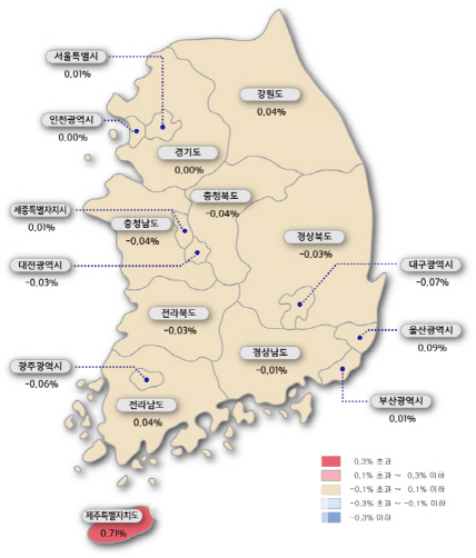 전국 아파트 값 4주째 '얼음'…가계 대출 규제가 변수