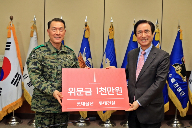 [포토]롯데물산, 군 장병에게 격려금 전달