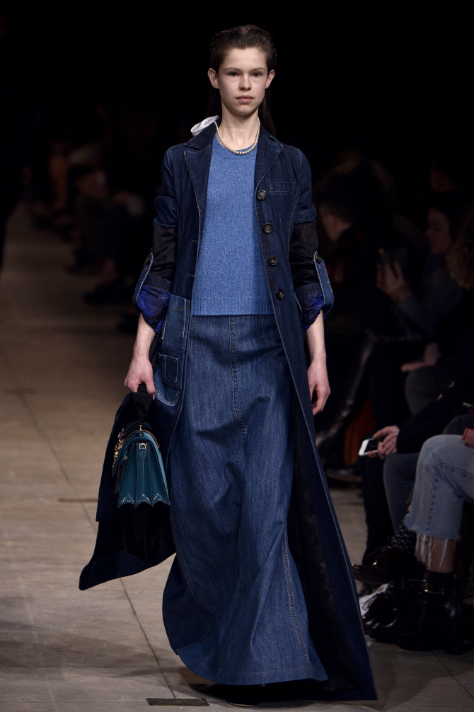 '파리패션위크' 미우미우, 청청 패션                                                                                                                                                      