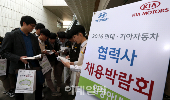 [포토]이른 아침부터 붐비는 '2016 현대·기아 자동차 협력사 채용박람회'