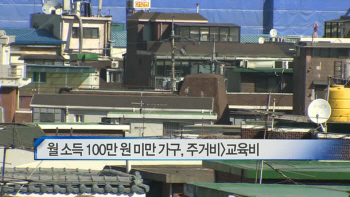  월 소득 100만 원 미만 가구, 주거비>교육비 外