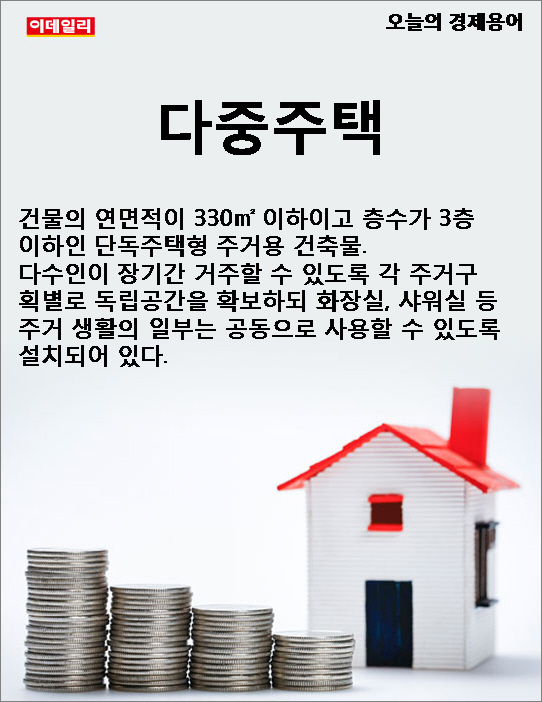 [카드뉴스] 오늘의 경제용어 - 다중주택