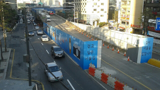 서울역고가 공사장, 예술 공간으로 변신