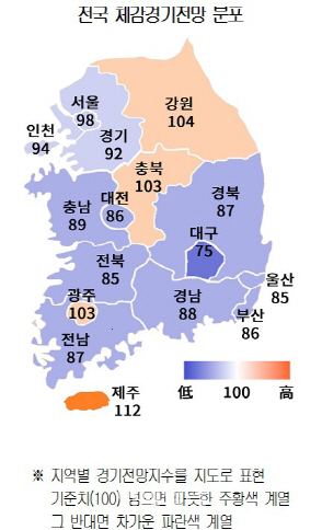 제주發 봄바람.. 강원·충북·광주 '경기회복 기대감 높아'