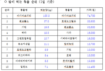 서울대공원 '동물 먹방 베스트 10' 공개..1위는?