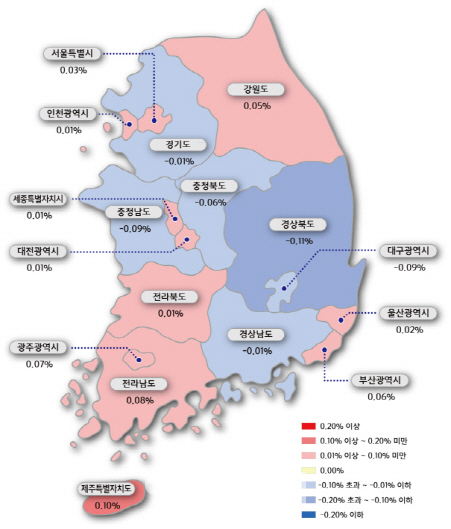 '강남 재건축 봄바람'에 전국 아파트값 7주연속 하락 마감