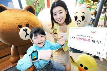 라인 프렌즈가 우리 아이 스마트워치로..KT 라인키즈폰 출시