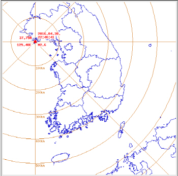 30일 황해남도 옹진서 규모 2.6 지진…"자연 지진"                                                                                                                                               