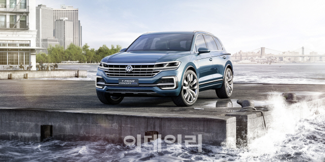 폭스바겐, 근육질에 탁월한 연비까지..대형 SUV 'T프라임 컨셉트 GTE'                                                                                                                             