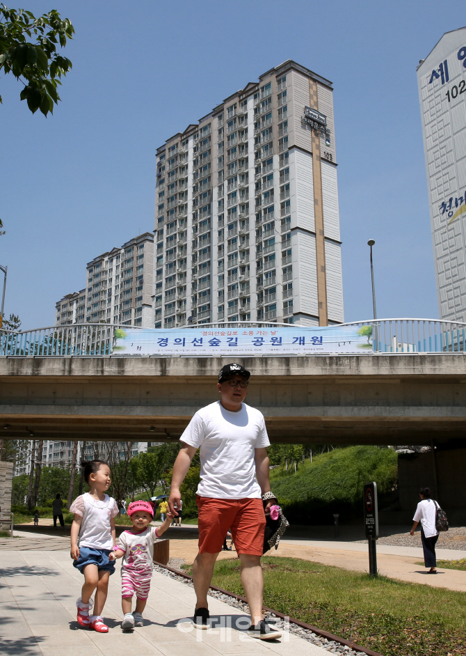 [포토]도심 속 녹지 공간으로 돌아온 경의선철도 폐선 부지