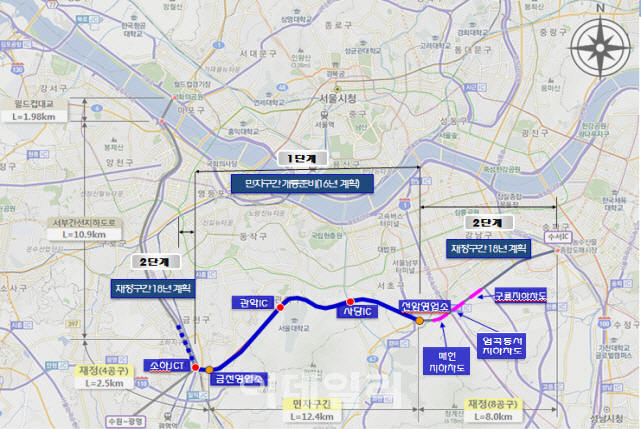 서울 금천구~서초구 잇는 `강남순환로` 7월 3일 개통… 30분 단축