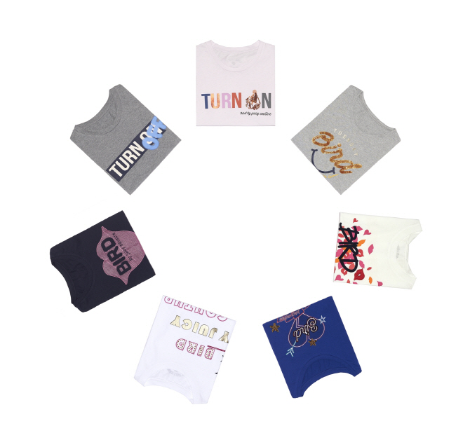 한섬 '버드 바이 쥬시꾸뛰르', 에브리데이 티셔츠 출시