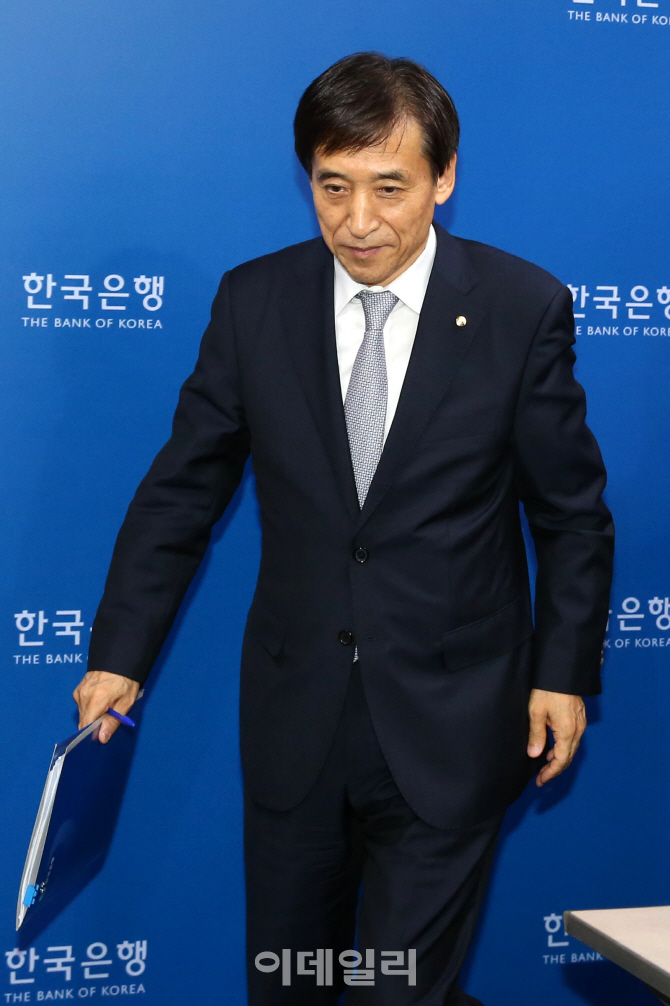 [포토]한국은행, '물가안정목표제 운용상황 설명회' 마친 이주열 총재