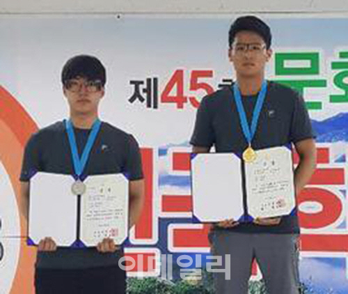[포토]상명대 사격부, 전국학생사격대회 속사권총 대학부 개인전 1,2위 수상