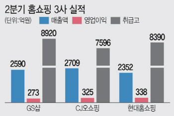 홈쇼핑 불황나기 3色전략..GS'모바일' CJ'자체 상품' 현대'계열사 활용