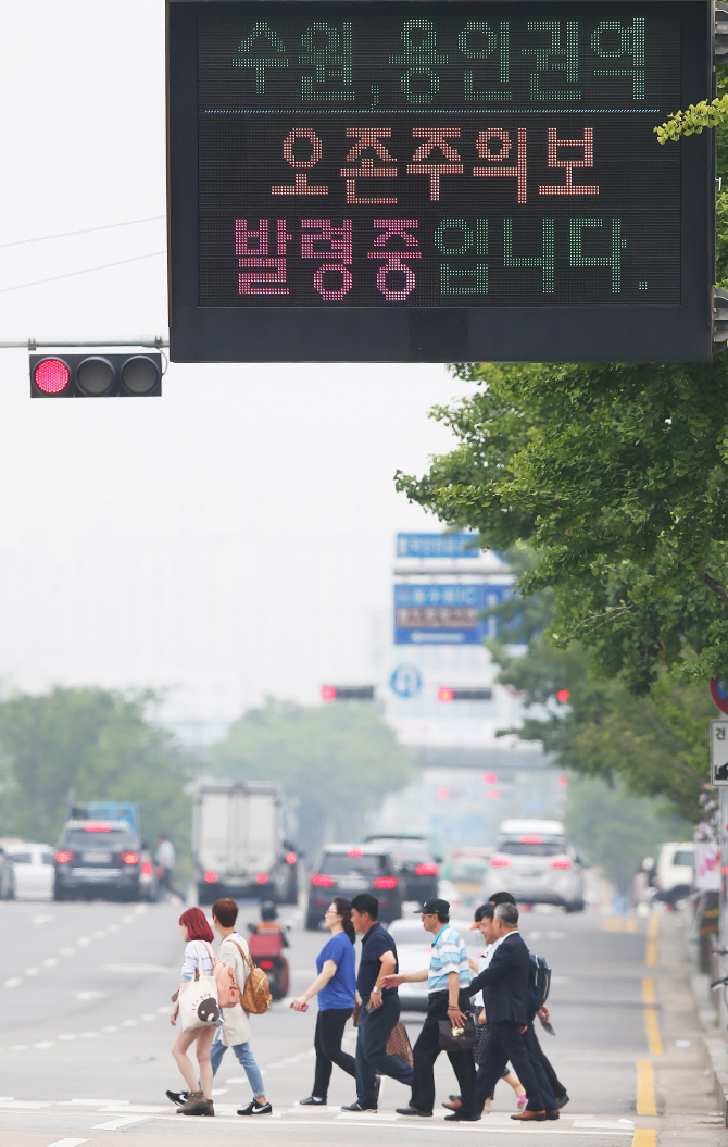 서울 동북권-경기 25개 시군 오존주의보