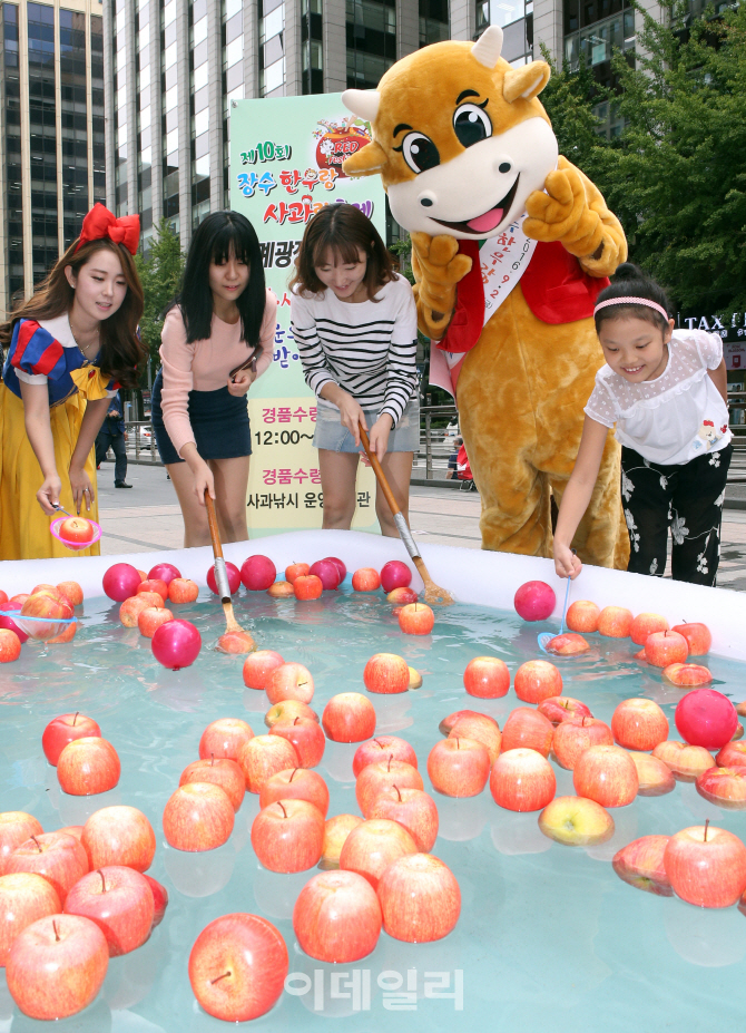 [포토]신선한 장수 사과 담아가세요