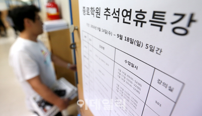 [포토]추석 연휴 때 약한 과목 집중 보강하자!