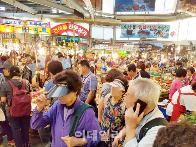 [르포]"배추 한 포기에 1만원" 채소가격 폭등 속 추석맞은 전통시장