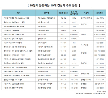 '브랜드 아파트' 10월 4.4만가구 분양…역대급 분양대전 '예고'