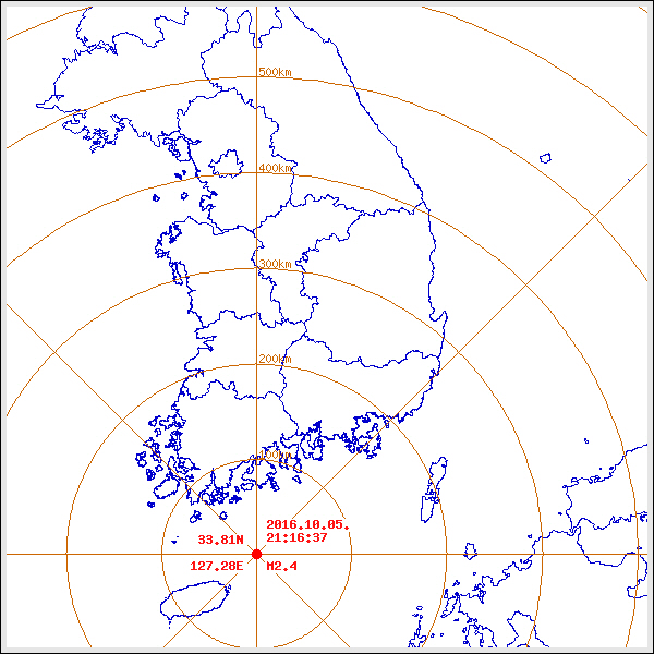 전남 여수 거문도 남쪽 해역서 규모 2.4 지진