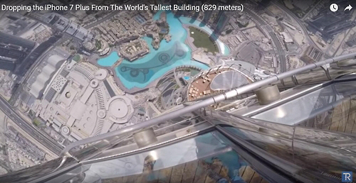  아이폰7, 세계 최고층 빌딩서 낙하실험..비난 받는 이유