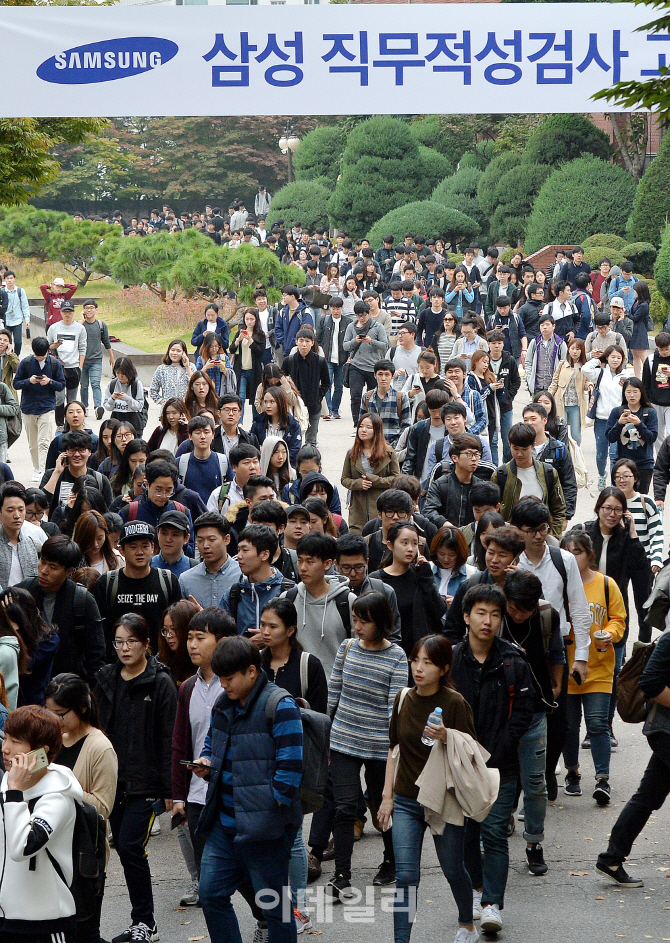 [포토]삼성직무적성검사(GSAT) 마친 취업준비생들