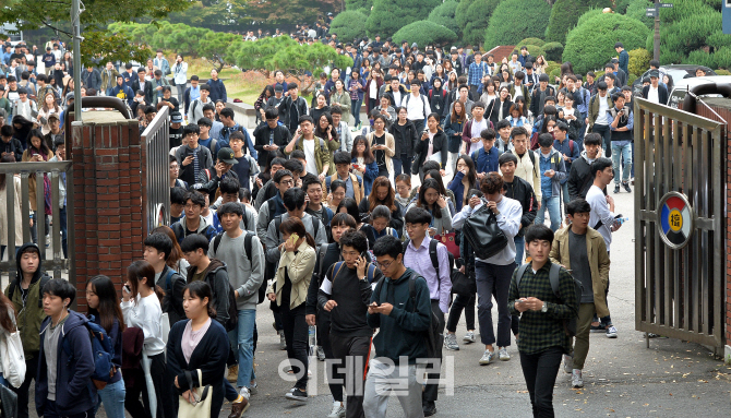 [포토]인산인해 이루는 삼성직무적성검사(GSAT)