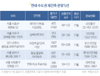 연말까지 강남 재건축 3곳 분양..잘 될까?