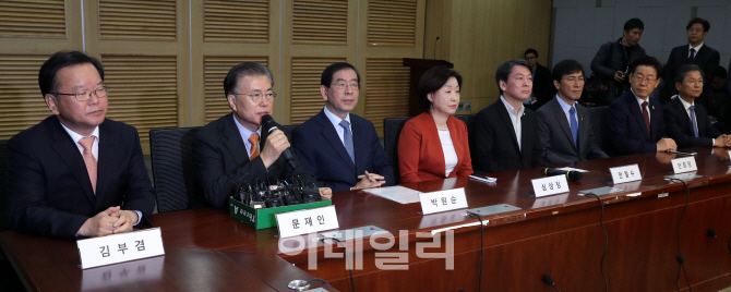 [포토]비상시국 정치회의, '모두발언하는 문재인 전 대표'
