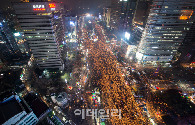 [포토]'박근혜 퇴진 촉구' 전국서 촛불 '활활'