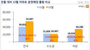 "올해 안에 끝내자"…12월 전국서 5만5000여가구 분양 예정