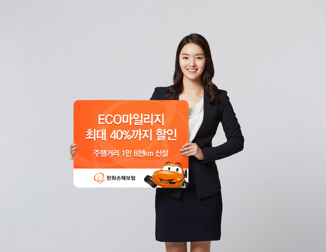 한화손보, 마일리지 특약 범위 1.8만㎞까지 확대…할인율 최고 40%