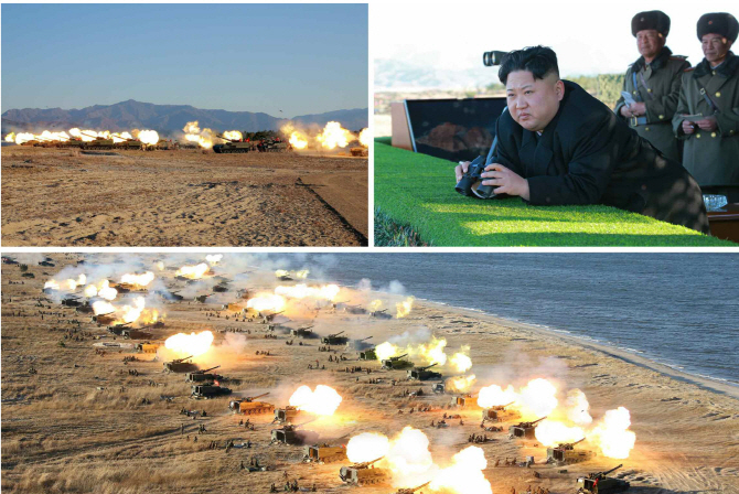 [포토] 北김정은, 포사격훈련 지도