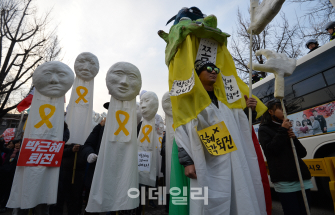 [포토]6차 촛불집회..'탄핵 정국' 분수령