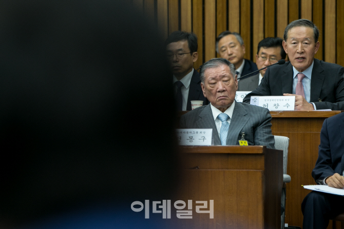 [포토]'국조특위 청문회', 질의에 대답하는 허창수 전국경제인연합회 회장
