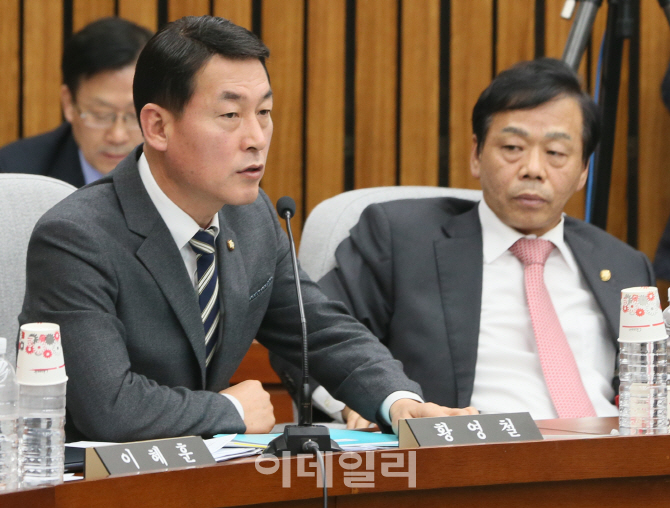[포토]'제 3차 청문회', 의사진행 발언을 하는 황영철 의원