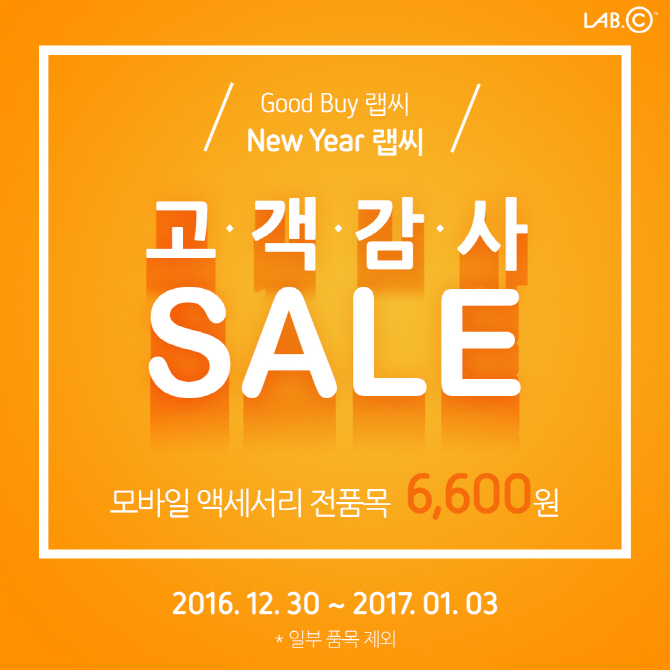 랩씨, 모바일 액세서리 전품목 6600원 빅세일