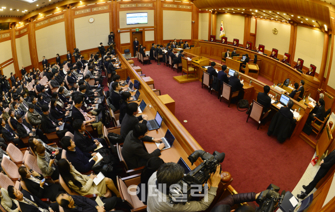 [포토]박근혜 대통령 탄핵심판 첫 변론기일 현장