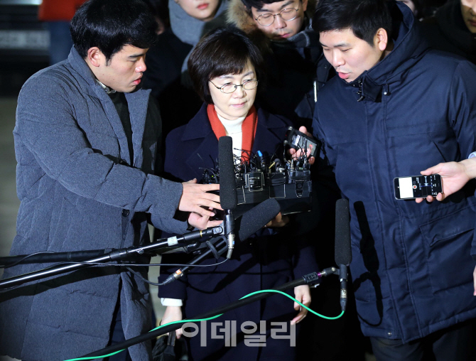 [포토]'이대 특혜입학 의혹' 최경희 전 이대 총장 소환