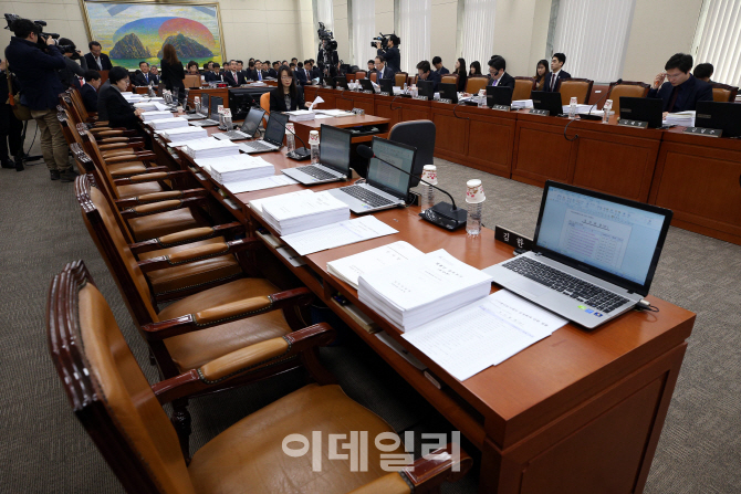 [포토]자유한국당, 2월 국회 상임위 일정 보이콧